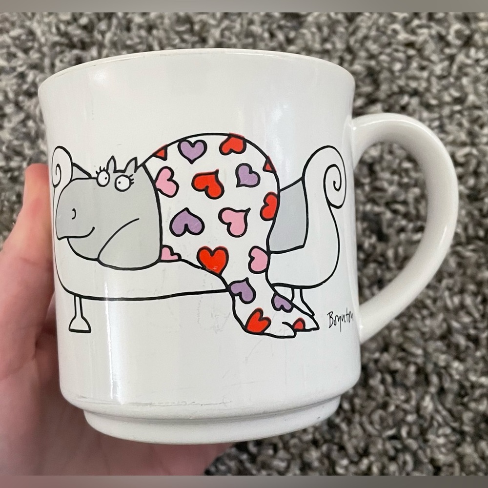 Vintage Sandra Boynton Hippo I Love You More Than Chocolate Itself Mug Cup